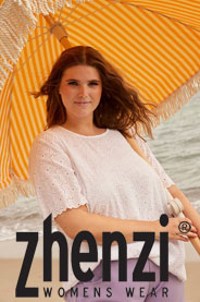 Lookbook женской одежды нестандартных размеров датского бренда Zhenzi лето 2024
